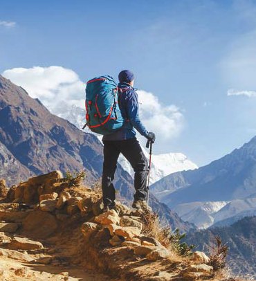 mountain treaking activity